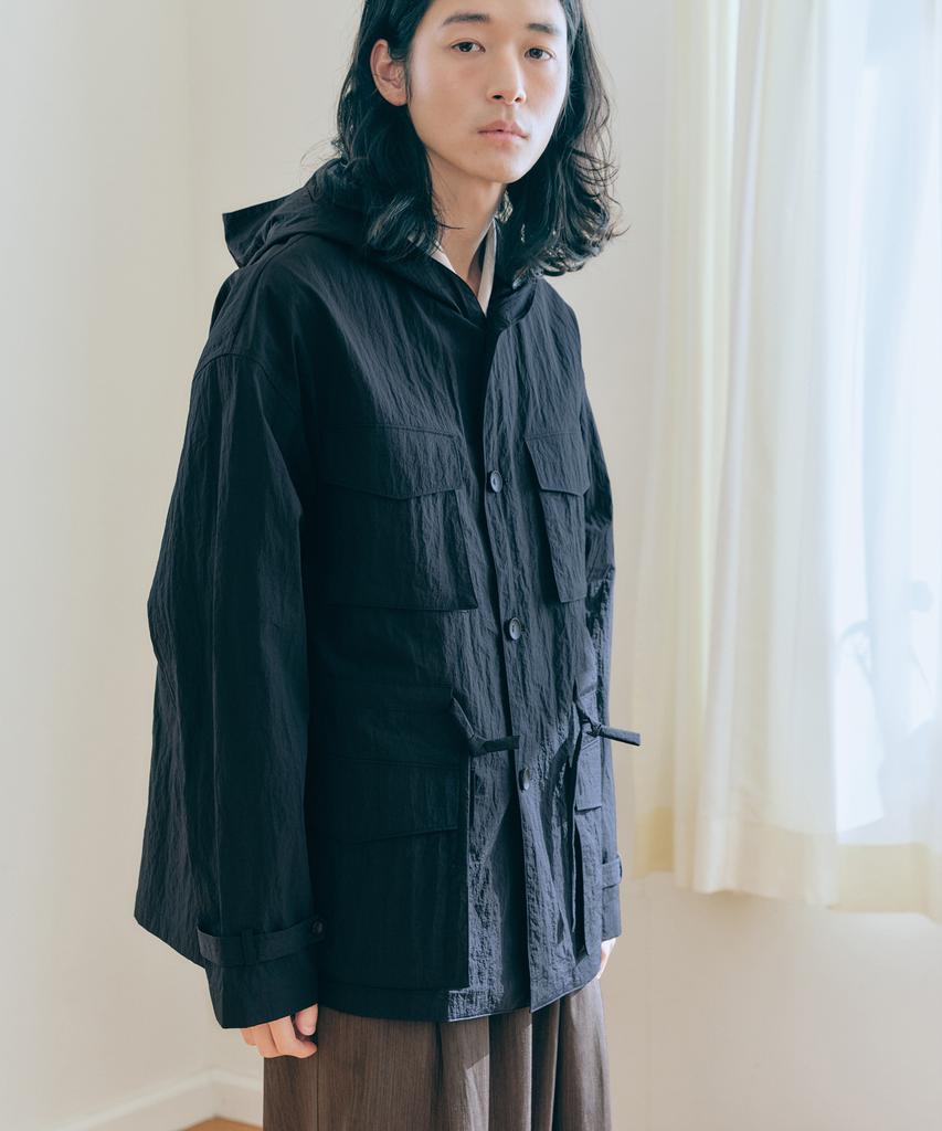 Malen Unisex Washed Hunting Jacket Black