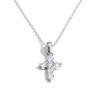 Yhpup High Quality Shiny CNC Cubic Zirconia Cross Pendant Necklace Gift Gold & Platinum Plated Delicate Fashion Collar Jewelry