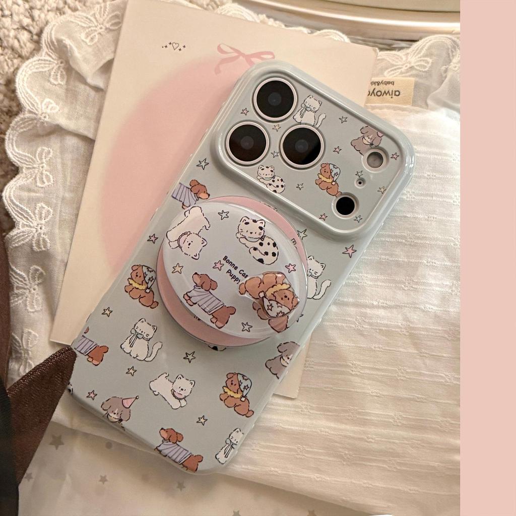 Cartoon Animal Magnetic Phone Case Compatible with iPhone 16, iPhone 17, and iPhone 17 Pro Max