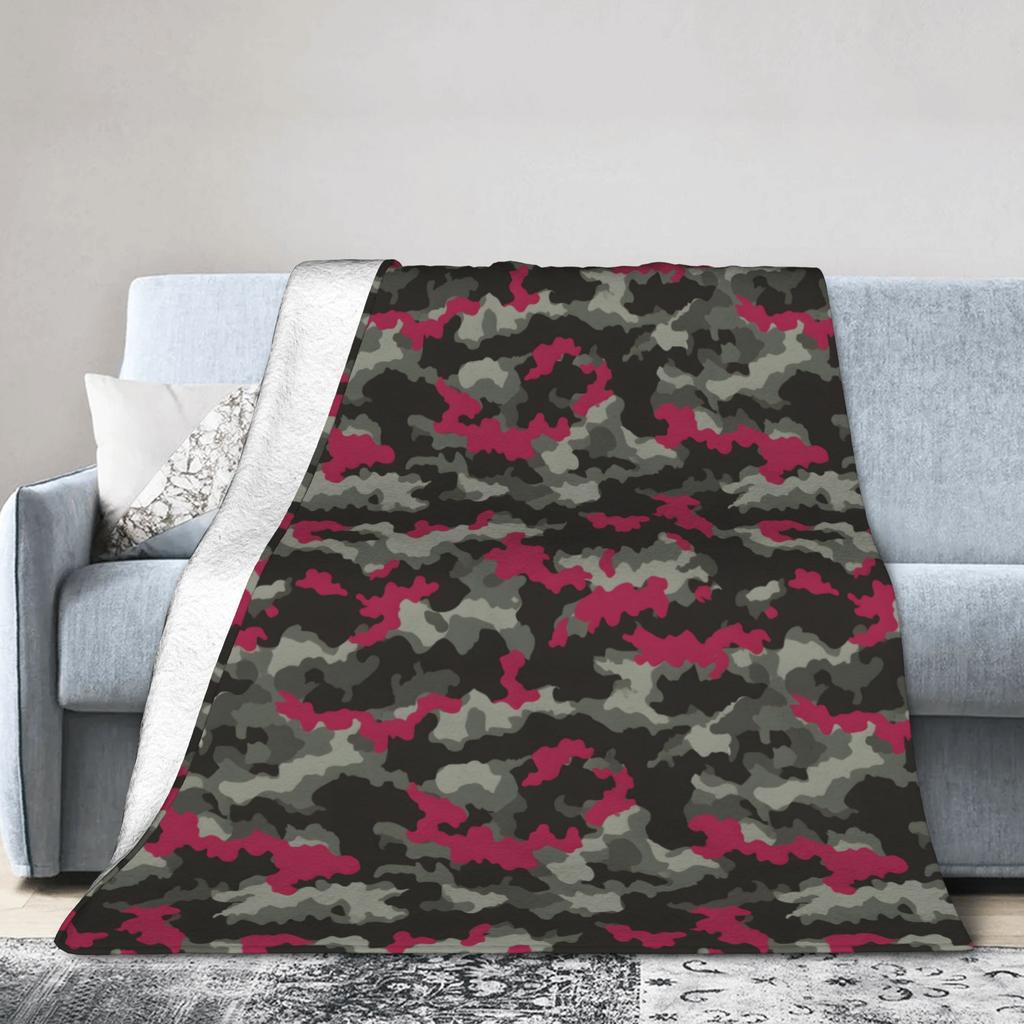 Camo Camouflage Blankets Fleece Decoration Multifunction Soft Throw Blankets for Home Travel Bedspreads