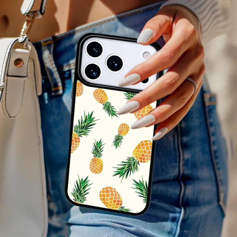 Summer Pineapple Phone Case For iPhone 17 Air 14 15 13 12 Max Cover For Apple 16e 11 Pro Max Plus Coque