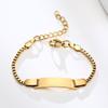 Personalisierter Edelstahl Schmuck Individuell Personalisierter Name ID Armband Mädchen Junge Neugeborene Kinder Geschenke Panzerkette Glied