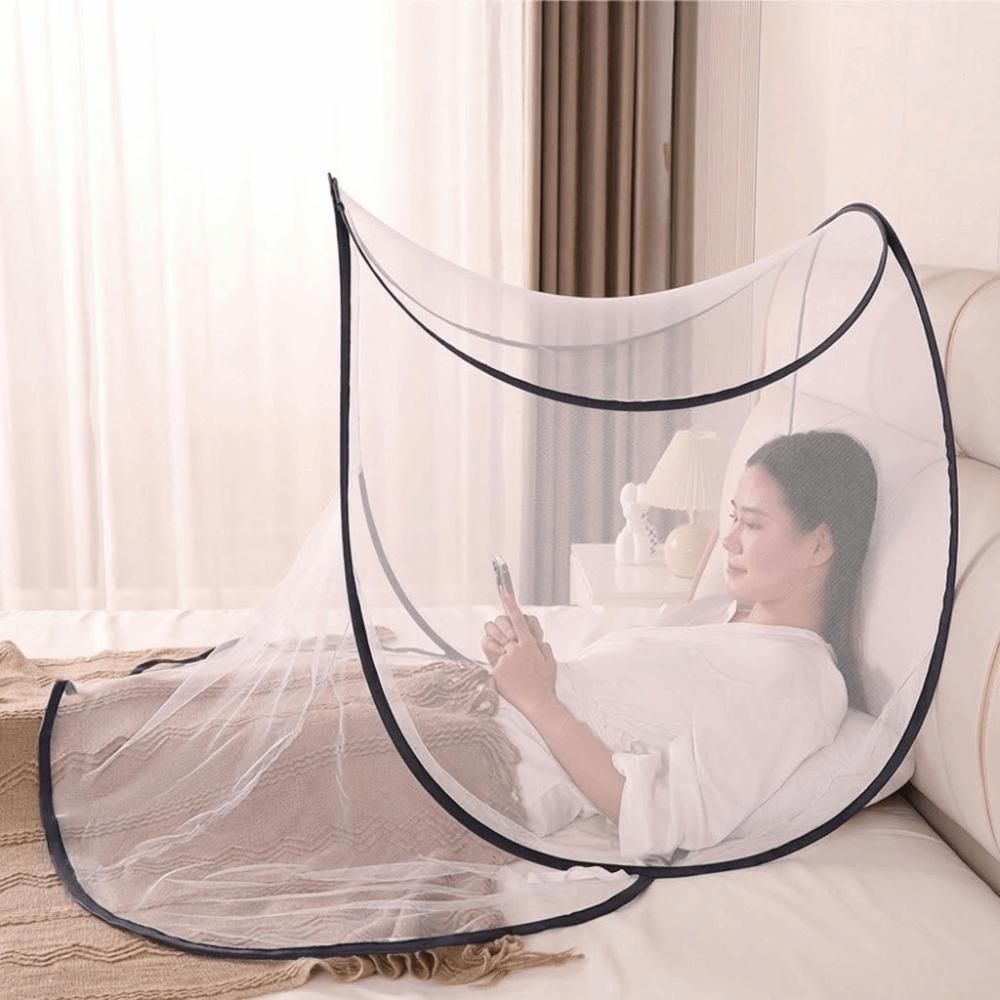 

Foldable Face Head Mosquito Net High-Density Mesh Mosquito Net Stand Mesh Sleeping Net Hiking темно-синий