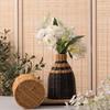 Hand-Woven Vintage Premium Vase Living Room Decor Faux Rattan Flower Vase Home Decor