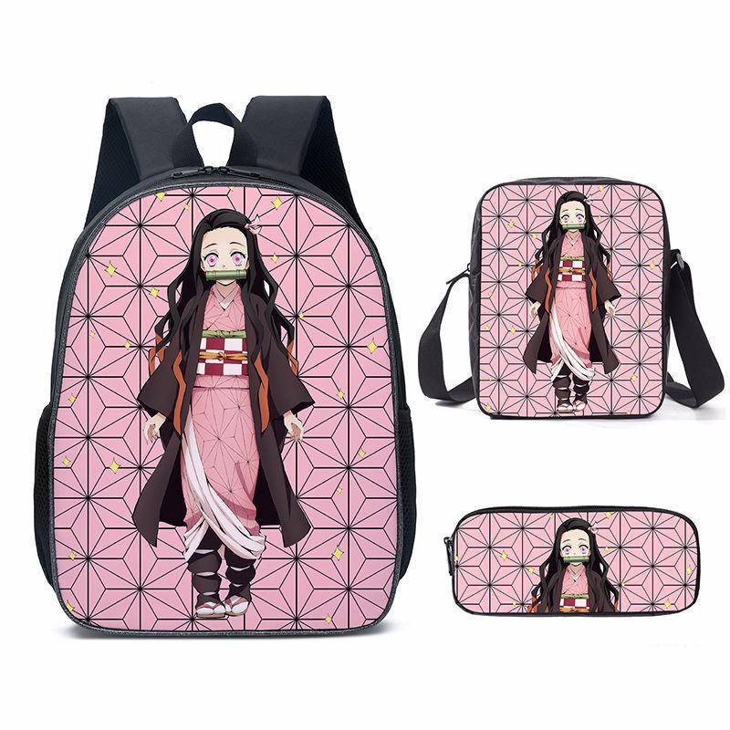 New Cartoon Super Moon Blade Three Piece Backpack Set for Primary and Secondary School Students