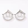 European and American exaggerated earrings, personality geometry, large circle metal trendy temperament, double-layer hollow tube earrings