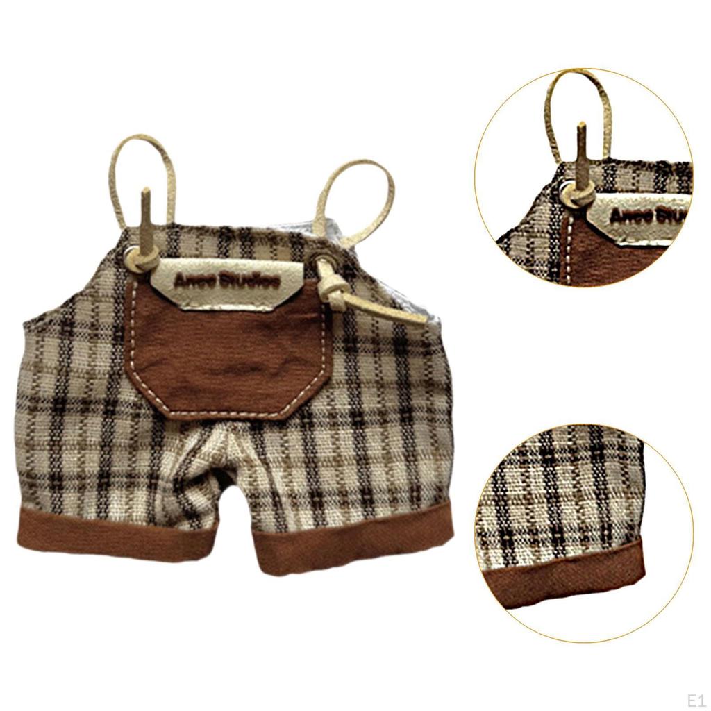 Dolls Suspender Pants, Miniature Clothes, Handmade Clothing Accs for 17cm Dress up Children's