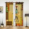 Afrykańskie dziewczyny zasłony okienne do salonu luksusowy wystrój sypialni zasłony kuchenne dekoracje okienne zasłony