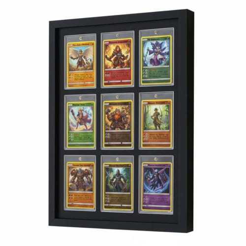 iikuru Trading Card Storage with Magnetic Loader, Trading Card Case for Storage, Display, and Display, Holds 9 Cards