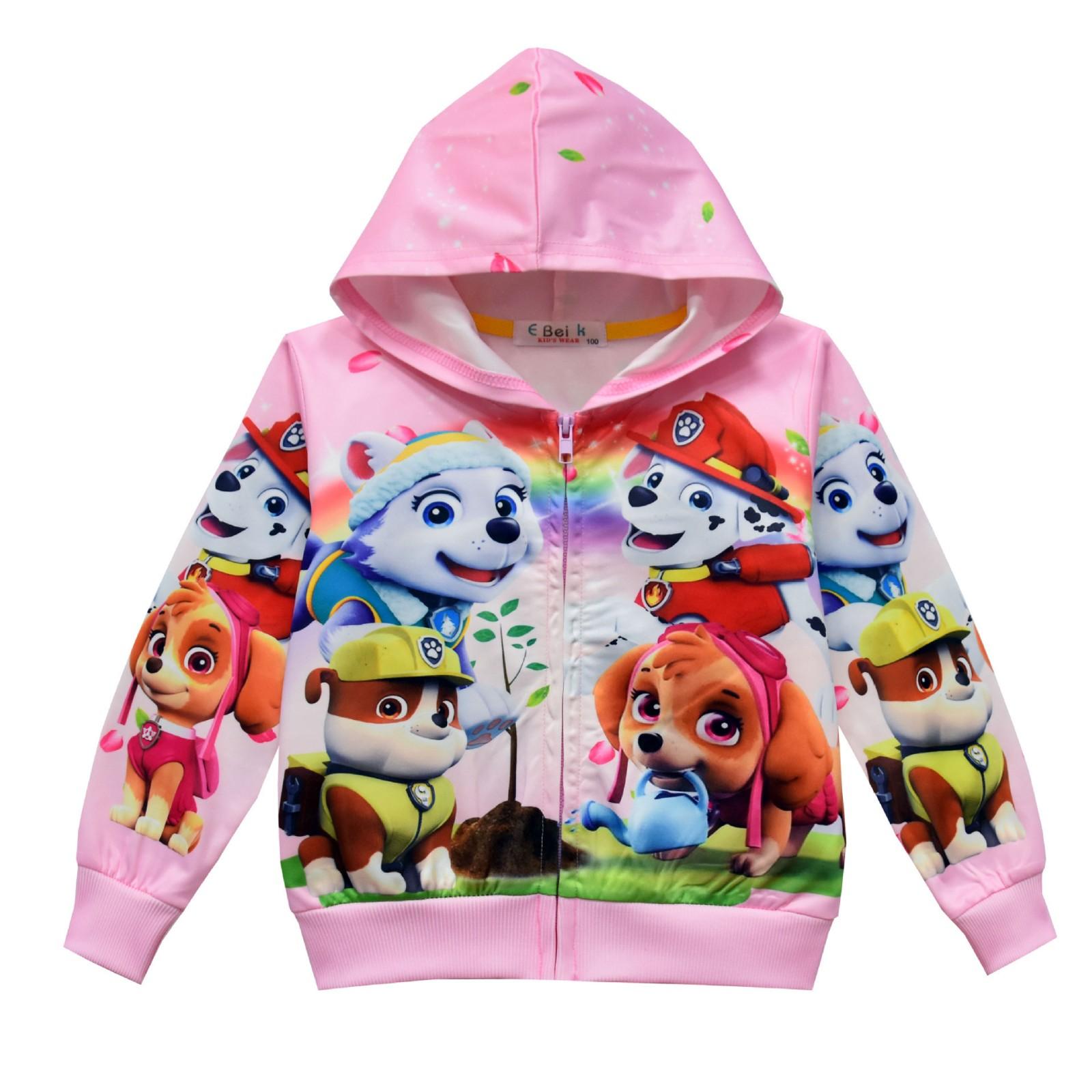 

Детская свободная повседневная принтованная куртка-кардиган на молнии с капюшоном 120 розовый