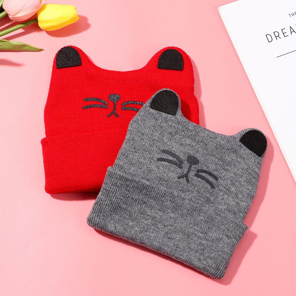 Kinderaccessoires Katzenohren Warm Geschenke Damenmütze Strickmütze Beanie Babymütze Wärmer Mütze