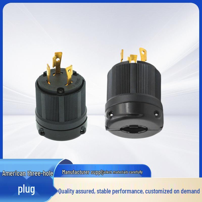 XIONGDA NEMA L5-20P 20A 125V Industrial 3-Pin Power Plug NEMA L5-20P