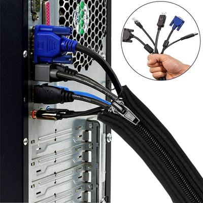 Zip pouzdro na kabel Flexibilní drát Vedení kabelů Kabel Chránič drátu Organizér počítačových kabelů Kryt správy kabelů PC