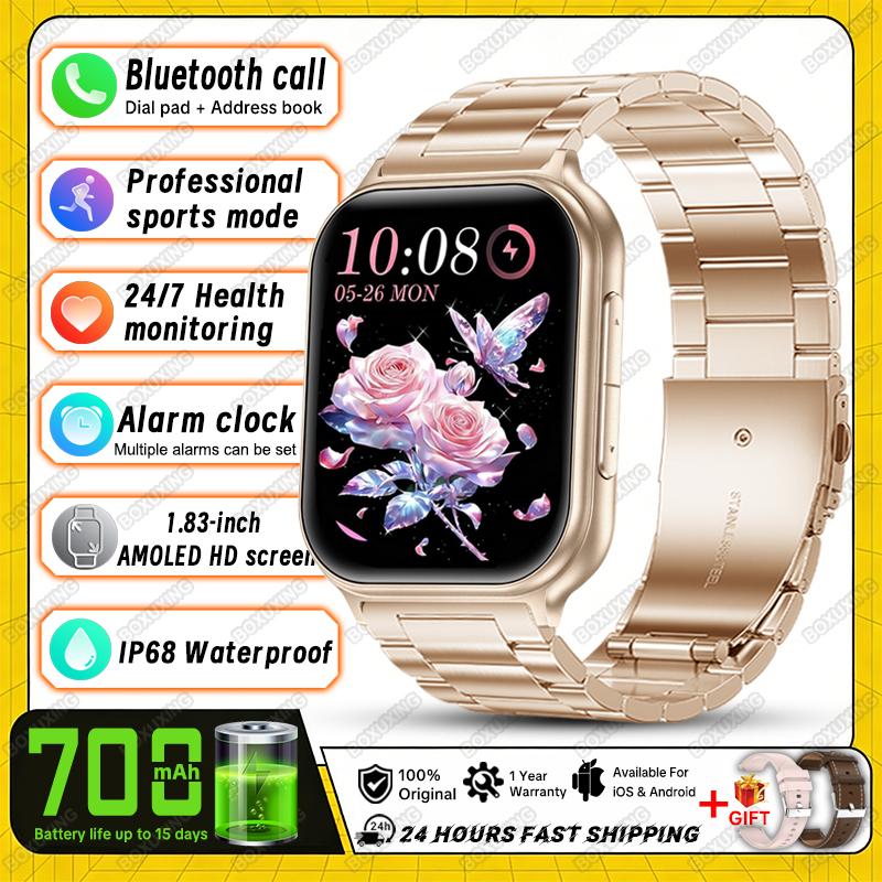 New Bip 6 Pro Sports Smart Watch Men IP68 Waterproof Built-in 24H Heart Rate GPS Track 700 mAh Battery Smart BT Call Watch Women