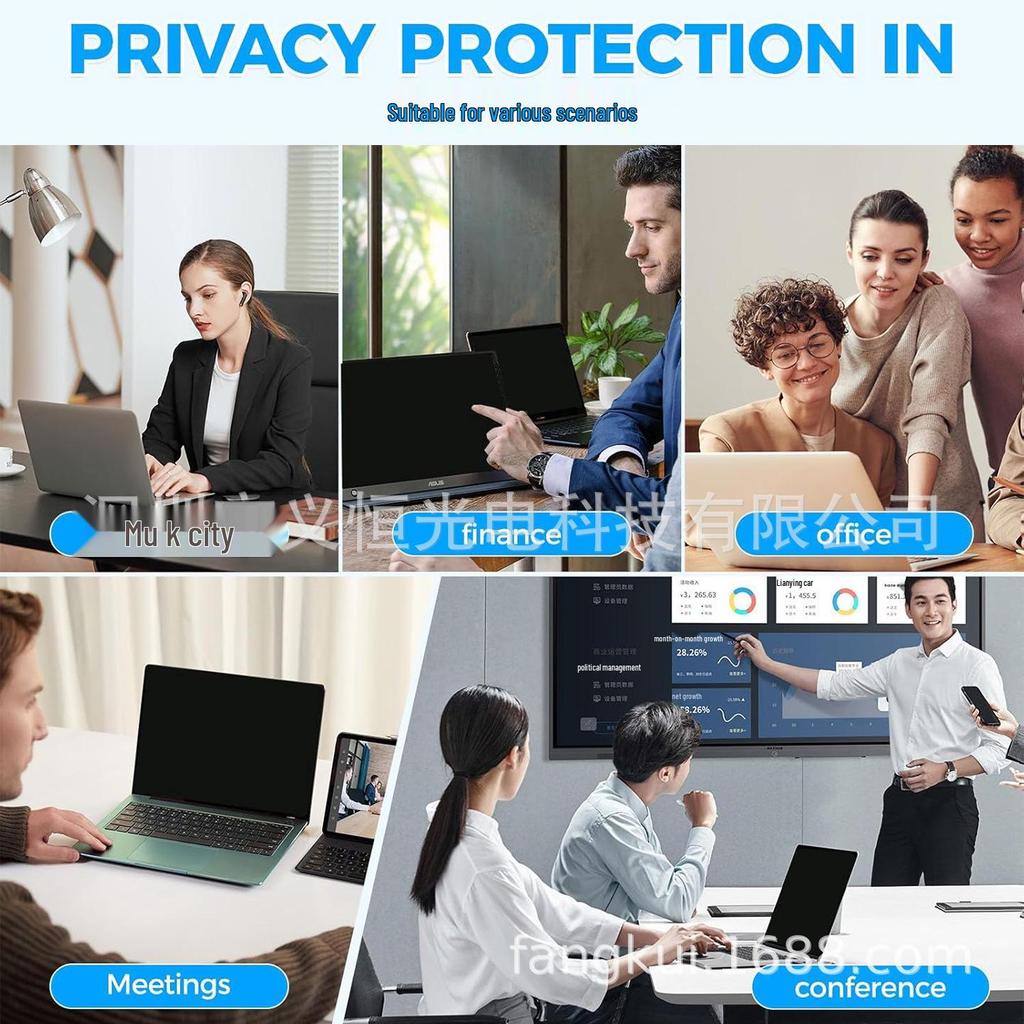 Magnetic Removable Laptop Privacy Screen: Anti-Peep & Anti-Glare for 13.3-16 Inch Displays