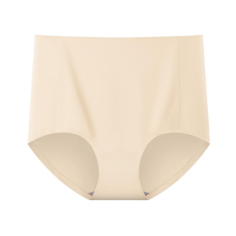 Plus Size Women's Solid Color Comfortable Breathable High Waisted Briefs