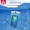 Transparent Waterproof PVC Phone Bag with Touchscreen and Floating Sand Design for Diving and Photo Taking