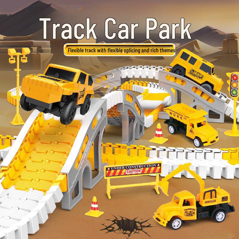 Cross-Border Electric Rail Car: Children's Train & Engineering Slide Puzzle - New Year's Gift for Boys