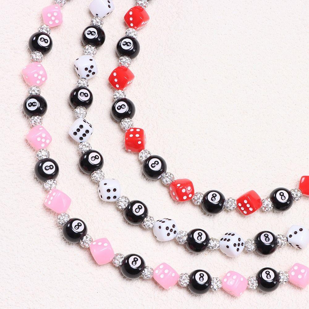 Billiard Ball Colorful Dice Waist Chain Jeans Chain Punk Belt Chain Metal Pants Chain  Male