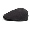 Winter Warm Forward Cap Men's Velvet Thick Cap Woolen Beret Solid Color British Newsboy Cap