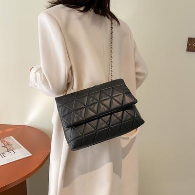 Fashion Embroidery Plaid Crossbody Bags  Casual Chain Shoulder Bag For Women Daily Used