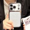 Sequins Shockproof Case for iPhone 17 16 15 14 13 Pro Max White Window Electroplated Soft Silicone Back Cover