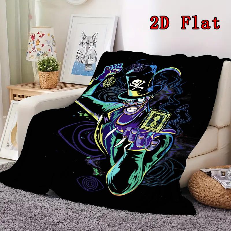 Dr. Facilier 2D Flat Pattern Flannel Blanket High quality All Seasons Warmth and Comfort Perfect for Christmas Gifts.DMT0925404
