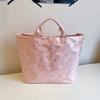 Pink Star Print Tote Bag for Women Large Capacity Waterproof Shiny Handbag Casual Daily Shopping Shoulder Bag for Travel