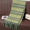 Thick Striped Cashmere Warm Shawl Women Scarf  Travel Casual Rainbow Plaid Long Pashmina Wraps with Tassel Blanket Bufanda