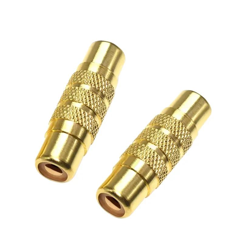 5/20/100Pcs RCA Connector Gold Plated Female To Female Plug Socket RCA Coupler for Audio Video Speaker