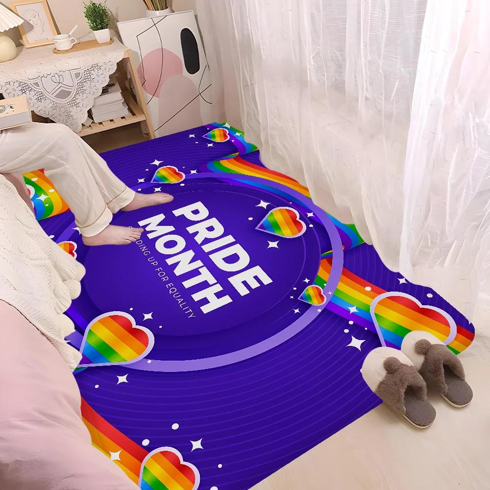 Mat podłogowy z flagą Pride LGBT Styl nordycki Mata wycieraczka do domu Mata do łazienki-toalety Mata dekoracyjna do sypialni hotelowej