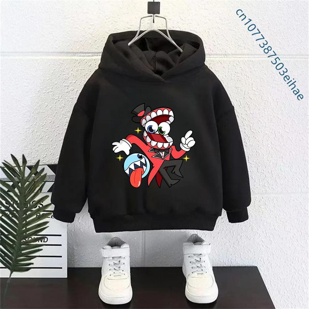 Y2K Vintage The Amazing Digital Circus Kinder Kapuzenpullover Langarm Cartoon Cosplay Kostüm Junge Mädchen Sport Außenmantel