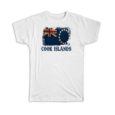 Gift T-Shirt : Cook Islands Flag For Islander Pride National Souvenir