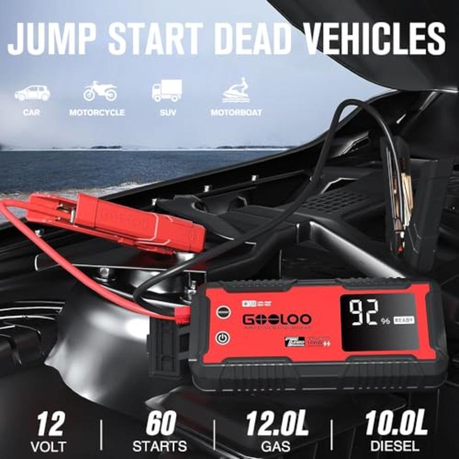 GT4000 Arctic Jump Starter with -40℉ Pre-Heating Tech for Cold-Start4000A 100W Two-Way Fast-Charging 12V SuperSafe Portable Bat