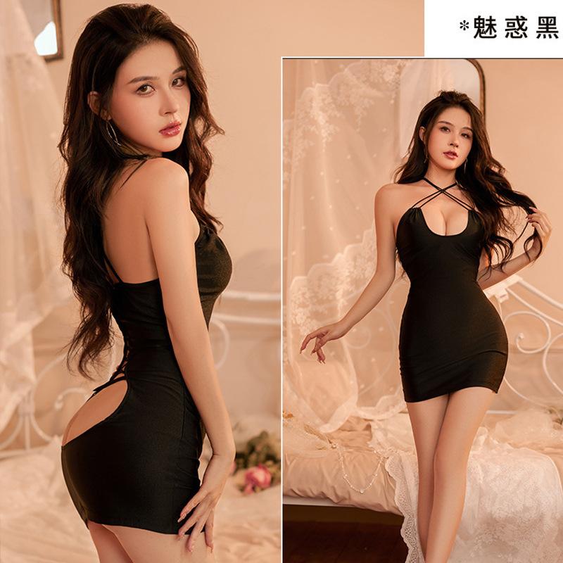 Sexy neck straps, sexy underwear, deep spice girls, suspenders, hip seduction, nightclub tight hip skirt