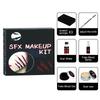 Halloween Makeup Kit with Fake Blood Scar Wax and Blood Spray Waterproof Washable Professional FX Makeup for Cosplay Costume Party Face Painting