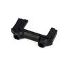 Scale RC Crawler Truck Chassis Rail Holder Chassis Mount Servo Front Bumper Mount for Axial SCX10 90046 1/10 (Black)