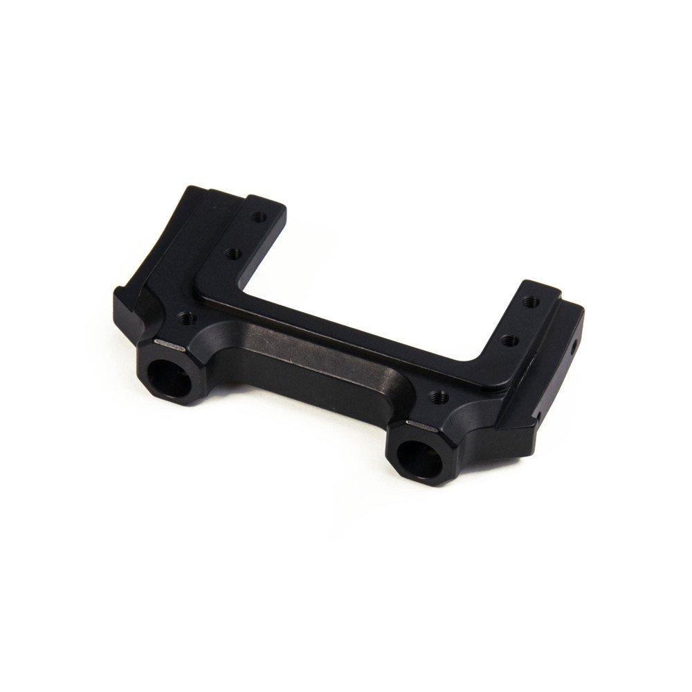 Scale RC Crawler Truck Chassis Rail Holder Chassis Mount Servo Front Bumper Mount for Axial SCX10 90046 1/10 (Black)
