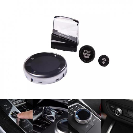 Crystal Gear Shift Knob + Media Knob + Volume Knob For BMW 3 4 G20 G22  2024