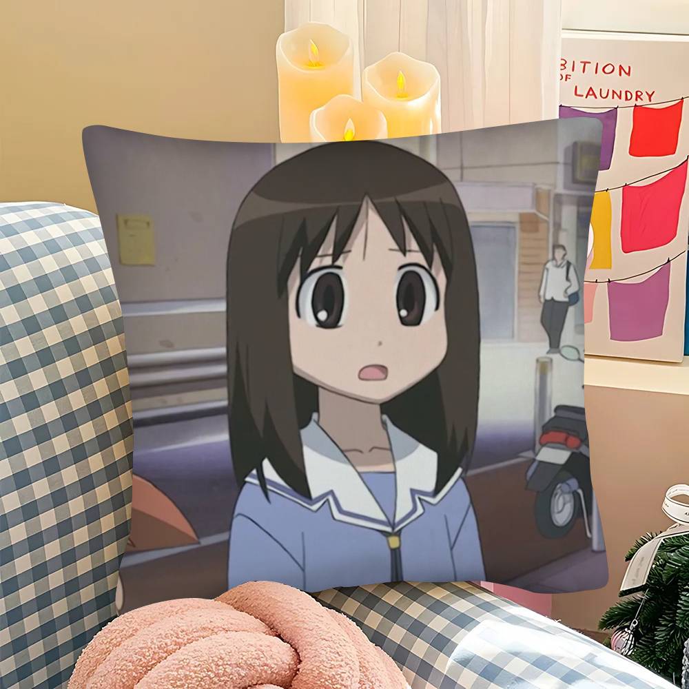 pc Anime AAzumanga DDaioh Pillow Case Fashion Square Pillowcase Bedroom Sofa Room Ins Decoration Leisure