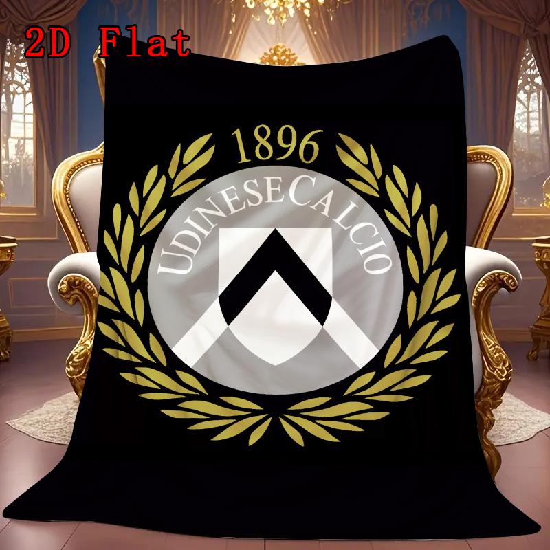 Udinese 2D Flat Pattern Flannel Blanket High quality All Seasons Warmth and Comfort Perfect for Christmas Gifts.