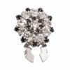 Flower Rhinestone Button Covers Detachable Zinc Zinc Alloy Clip Button Durable Decorative Buttons  Gift