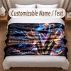Music General Theme Soft Blanket Personalized Custom Name Text Print Warm Blanket Home Sofa Bedroom Decor