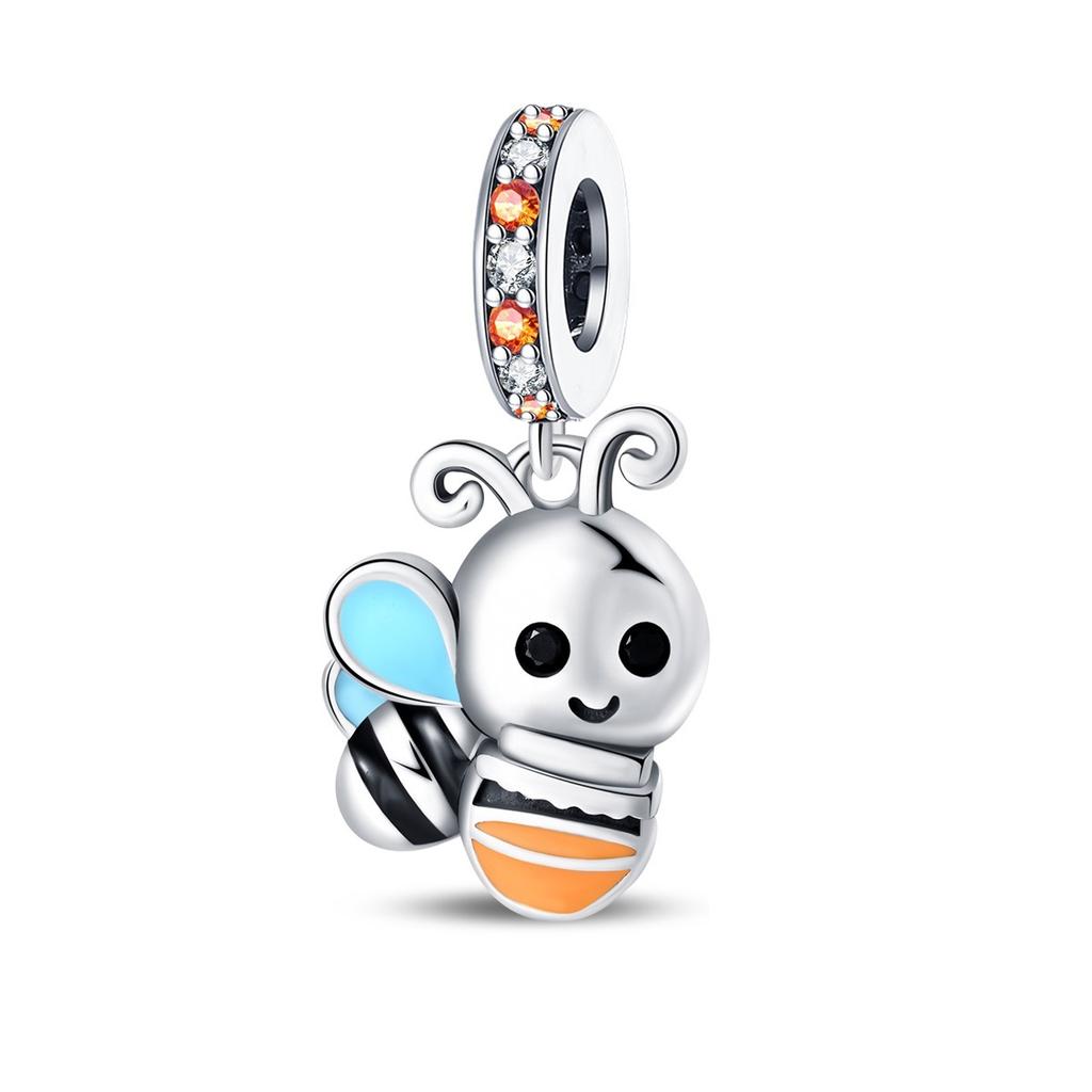 2026 Bee Series Daisies Honeycomb Charm Charm Beads DIY Jewelry Bracelet Accessories 925 Silver