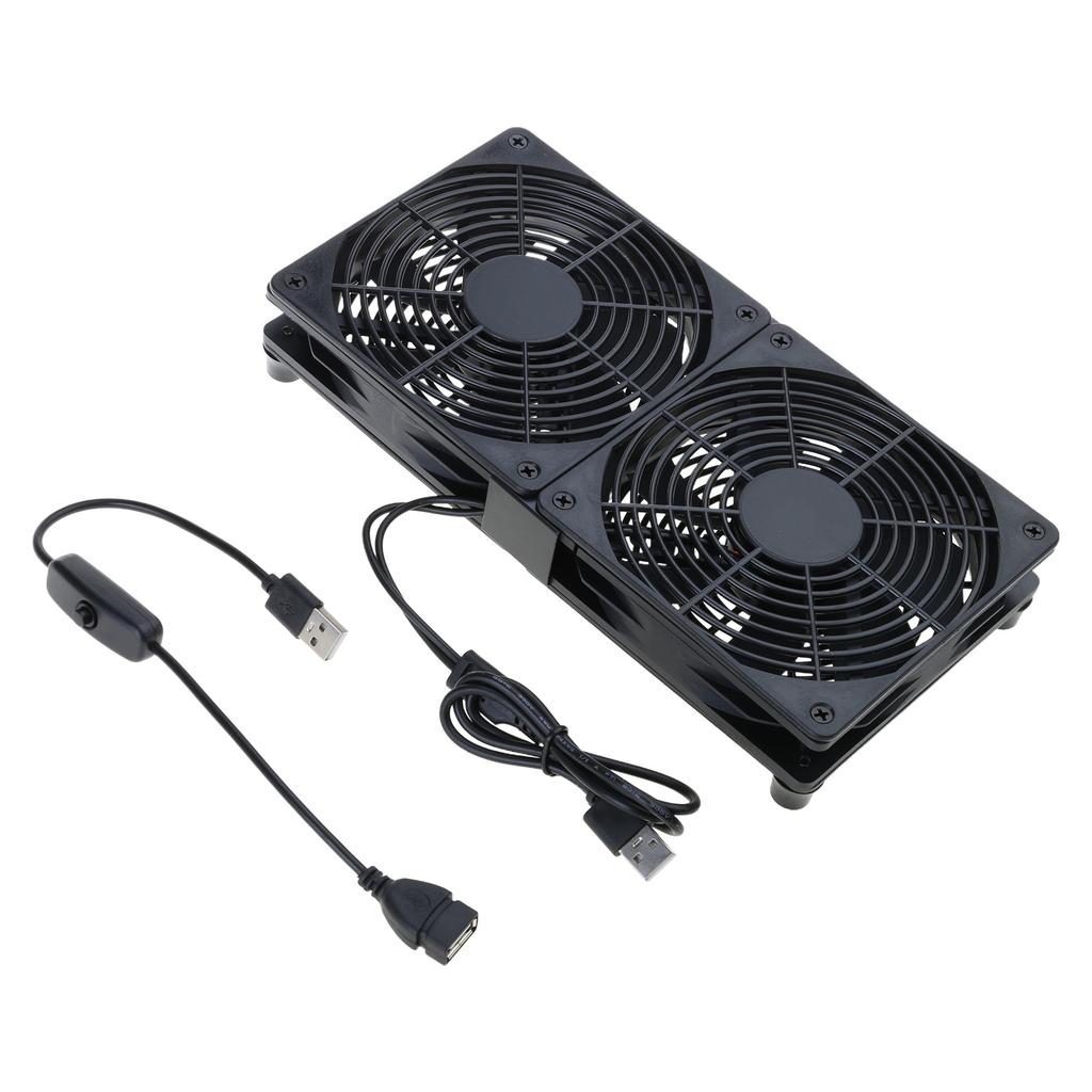 USB Powered Cooling Fan Stand 120mm for Router Rack DIY Audio Video Network Cabinet Server Workstation Mining Machine Laptop Cooler