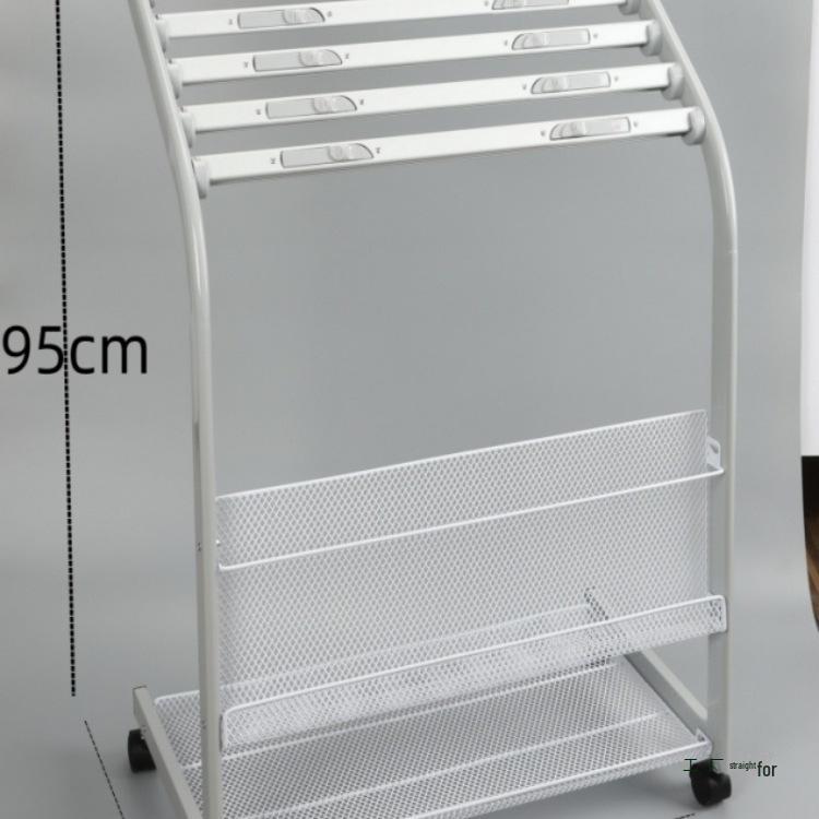 Newspaper & Magazine Display Stand with Brochure Holder for Office Organization and Storage