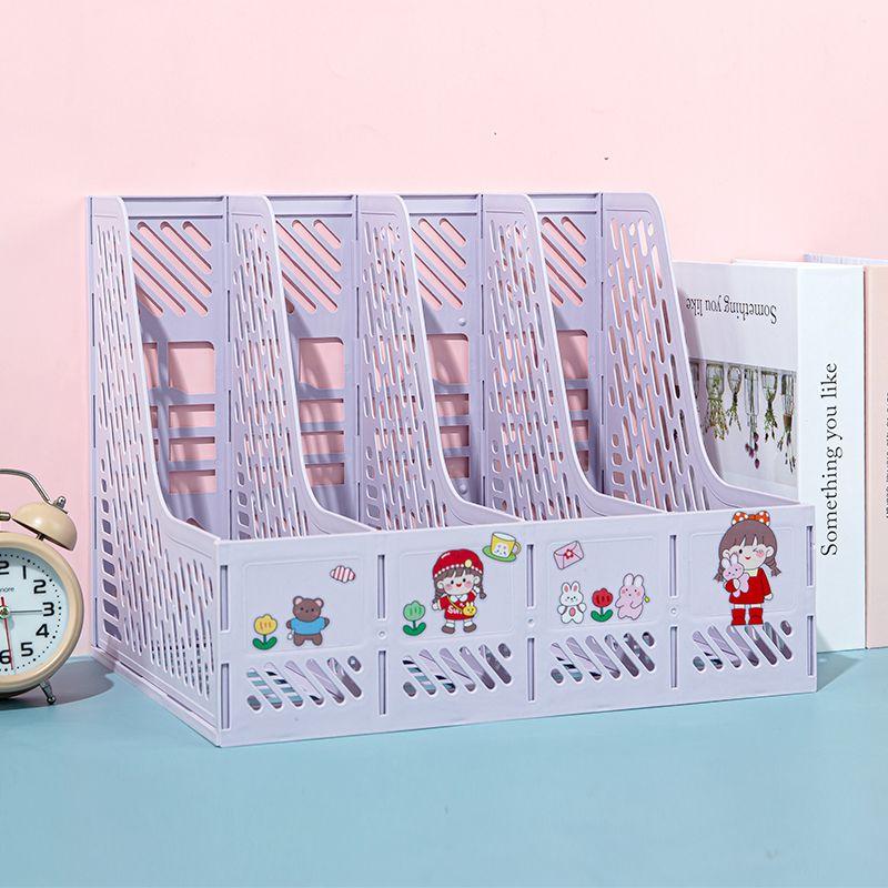 Thickened file rack desktop storage multi-layer file basket book stand storage rack data rack