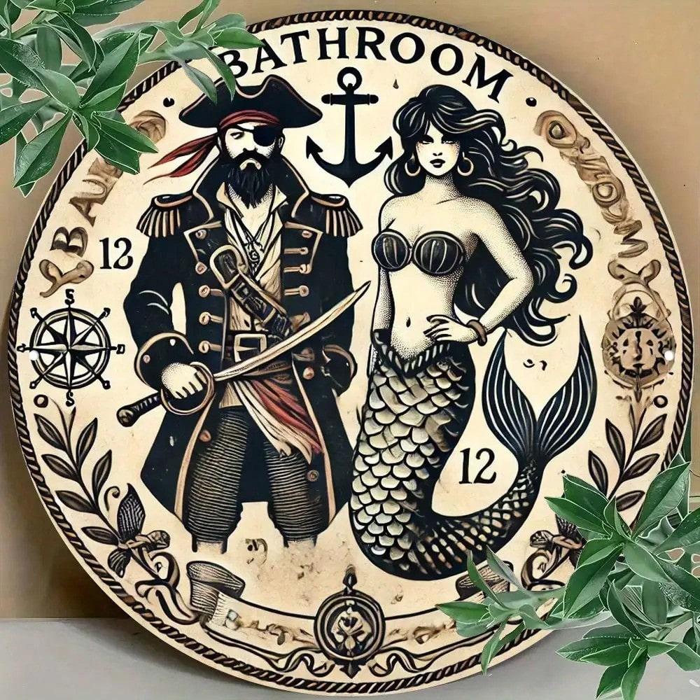 Metal Tin Sign Plaque, 2D Wall Art Home Decor, Vintage Toleware Painting