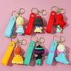 Anime Cartoon Silicone Girl Mermaid Princess Keychain Cute Snow White Anna Alice Keyring Bag Key Chain Pendant Kids Toys Gifts