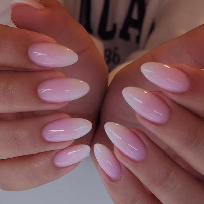 Klassische französische Farbverlauf-Maniküre-Nagelspitzen zum Aufkleben für Männer - 24er Set